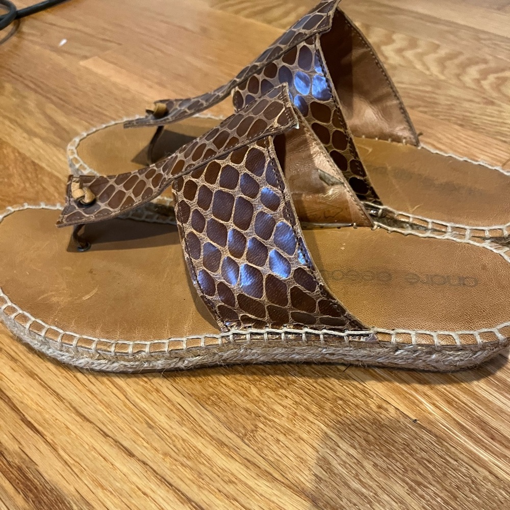 Espadrille sandals, in very good condition leather made in Spain size 41